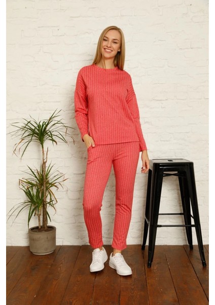 Kadın Pamuk Eşofman Takım Kırmızı