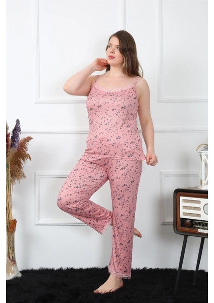 Kadın Büyük Beden Somon Ip Askılı Pijama Takım fırsatları