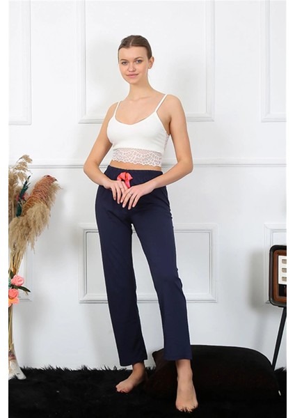 Kadın Pamuklu Alt Pijama Lacivert