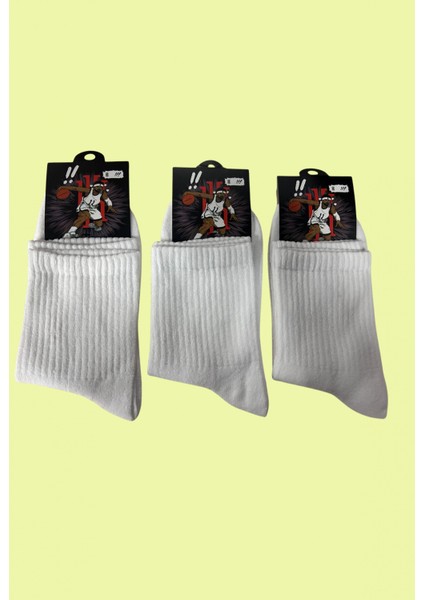 Yalıncak Uzun Konç Kolej Çorap Beyaz Desensiz 6 Adet fiyatları