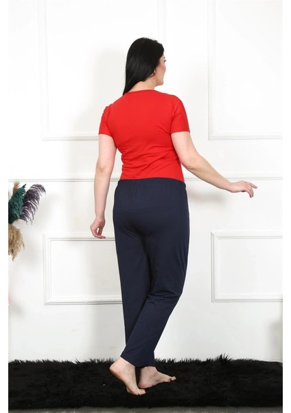 Kadın Pamuklu Büyük Beden Alt Pijama Lacivert indirimleri