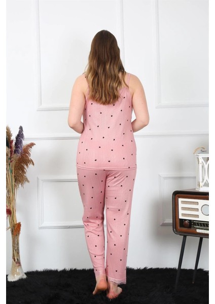 Kadın Büyük Beden Somon Ip Askılı Pijama Takım indirimleri