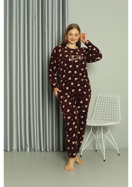 Polar Kadın Büyük Beden Pijama Takımı Bordo fiyatları