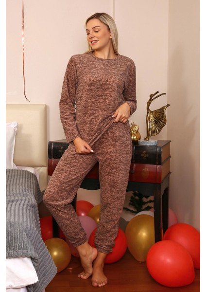 Polar Kadın Pijama Takımı Sütlü Kahve