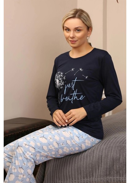 Kadın Penye Uzun Kol Pijama Takım Laciver fırsatları