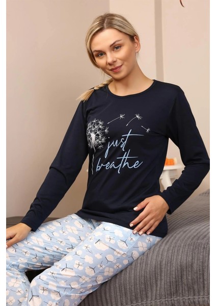 Kadın Penye Uzun Kol Pijama Takım Laciver indirimleri