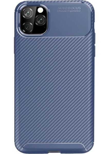 iPhone 11 Pro Max Kılıf Auto Focus Karbon Kapak - Lacivert modelleri