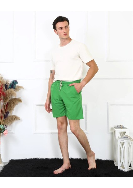 Erkek Lakost Fıstık Yeşili Şort