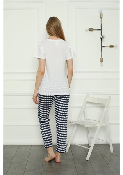 Kadın Penye Pijama Takım Beyaz fırsatları