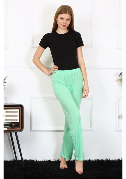 Kadın Pamuklu Tek Alt Pijama Fıstık Yeşili