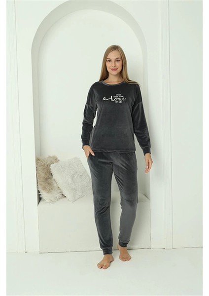 Kadın Kadife Füme Pijama Takım