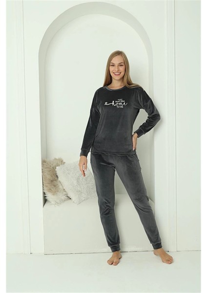 Kadın Kadife Füme Pijama Takım indirimleri