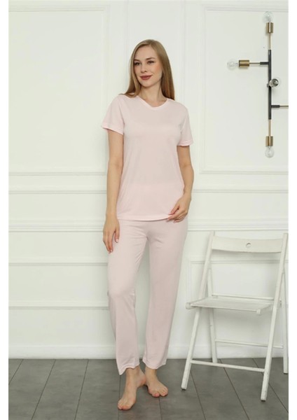 Kadın Penye Pijama Takım Pembe fiyatları