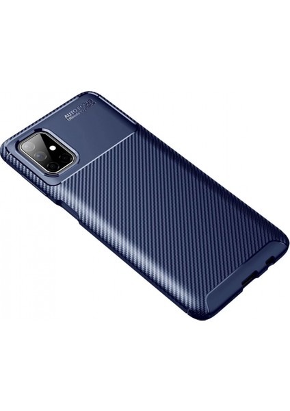Samsung Galaxy M51 Kılıf Auto Focus Karbon Kapak - Lacivert fiyatları