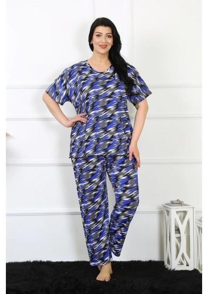 Kadın 5xl-6xl-7xl-8xl Büyük Beden Kısa Kol Pijama Takım Saks fiyatları