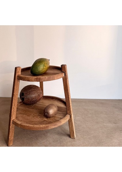 Masif Meşe Iki Katlı Servis- Sunum Standı fiyatları