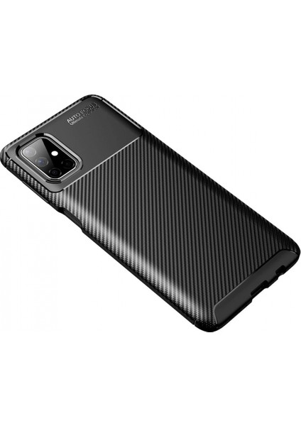 Samsung Galaxy M51 Kılıf Auto Focus Karbon Kapak - Siyah fiyatları