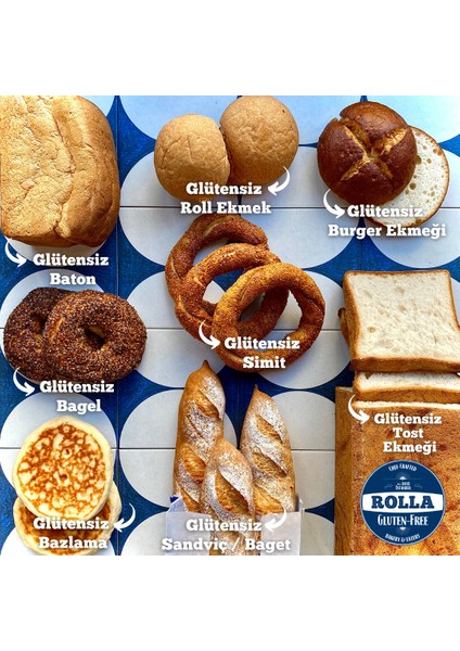 Glütensiz Sokak Simit (Laktozsuz, Vegan) (4 Adet x 100GR) Rolla Gluten Free fırsatları