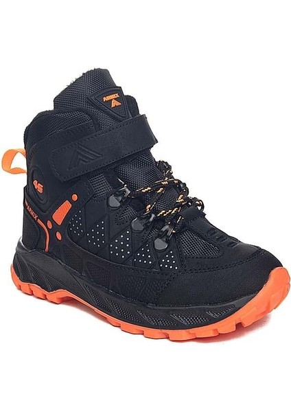 Kışlık Su Geçirmez Cırtlı Çocuk Bot Siyah Oranj indirimleri