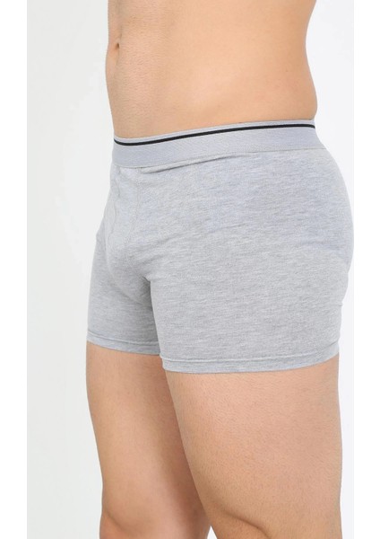 Erkek Pamuk Likralı Boxer Gri fırsatları