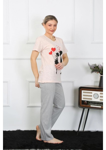 Kadın Kısa Kol Penye Pijama Takım