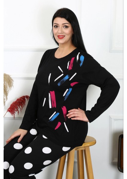 Kadın Büyük Beden Penye Uzun Kol Pijama Takım fiyatları