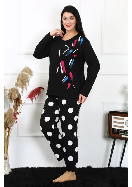 Kadın Büyük Beden Penye Uzun Kol Pijama Takım fırsatları