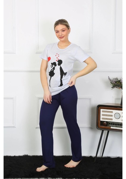 Kadın Kısa Kol Penye Pijama Takımı modelleri