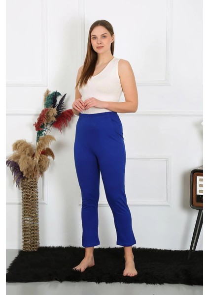 Kadın Pamuklu Sax Tek Alt Pijama modelleri