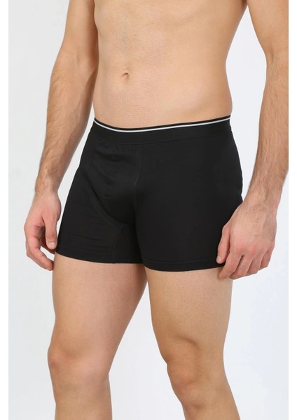 Erkek Pamuk Likralı Boxer Siyah fırsatları