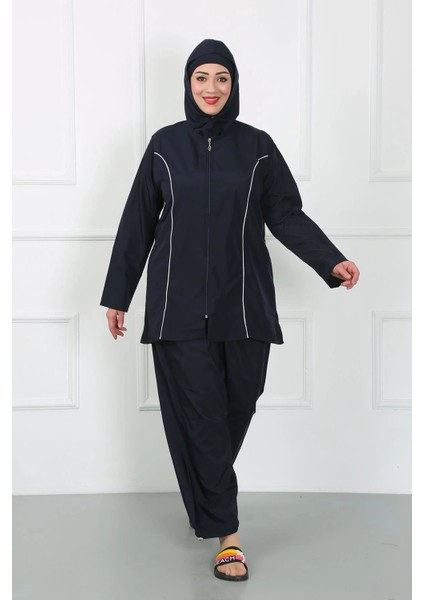Büyük Beden Tesettür Büyük Mayo Lacivert fiyatları