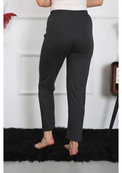 Kadın Pamuk Penye Tek Alt Pijama Füme indirimleri