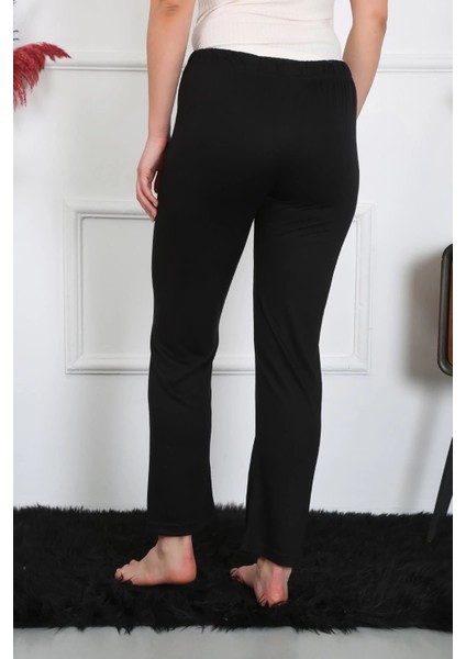 Kadın Pamuk Penye Tek Alt Pijama Siyah fırsatları