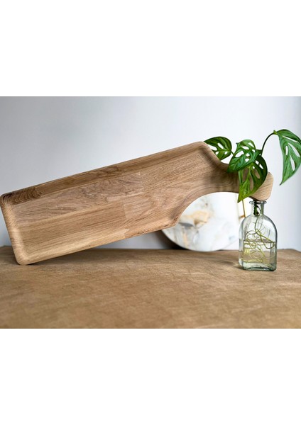 Masif Meşe Şarküteri - Peynir Sunum Tabağı 15X39.50CM