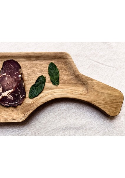 Masif Meşe Şarküteri - Peynir Sunum Tabağı 15X39.50CM