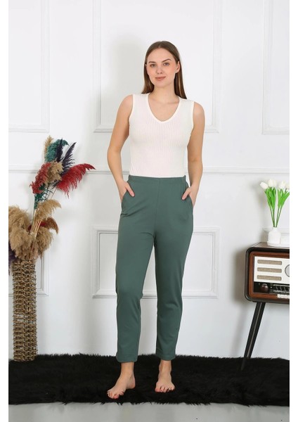 Kadın Pamuklu Haki Tek Alt Pijama modelleri