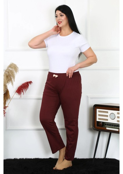 Kadın Pamuklu Büyük Beden Alt Pijama