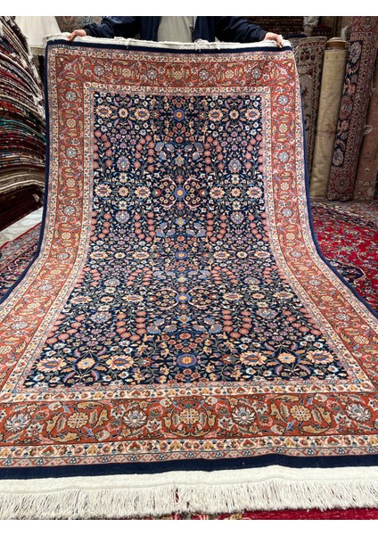 El Dokuma Sümerbank Hereke Halısı Imzalı Yedi Dağın Çiçeği Birinci Sınıf Kalite Ebat 250X150