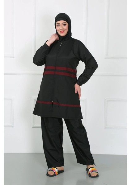 Büyük Beden Tesettür Mayo Siyah fiyatları