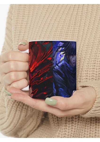 Jujutsu Kaisen "itadori, Megumi ve Nobara" Baskılı Canlı Renkli Porselen Kupa Bardak fiyatları