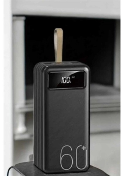 Powerbank 60.000 MAH 4 Portlu Uzun Şarj Süreli Dijital Göstergeli modelleri