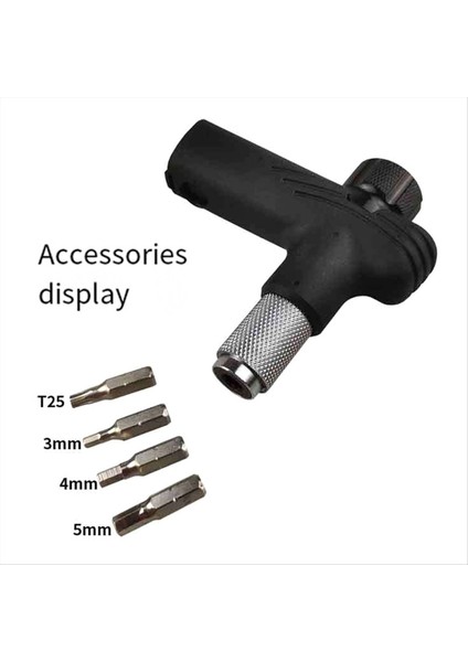 Ayarlanabilir Bisiklet Tork Anahtarı 4/5/6nm Tork T Anahtar Taşınabilir Bisiklet Bakım Kiti Siyah (Yurt Dışından) indirimleri