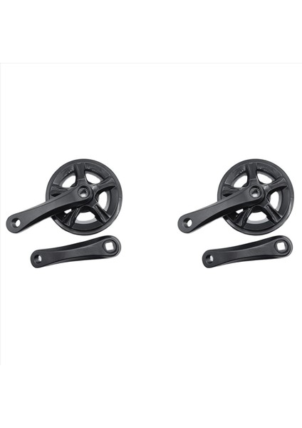 2x Bisiklet Tek Hızlı Krankset 32T Katlanır Elektrikli Bisiklet Krank Seti Alüminyum Alaşım 127MM Kapak Bisiklet Aksesuarları (Yurt Dışından)