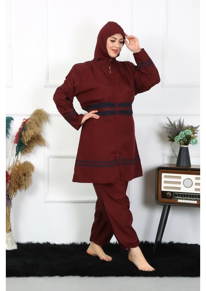Büyük Beden Tesettür Mayo 7XL-8XL-9XL-10XL Bordo indirimleri