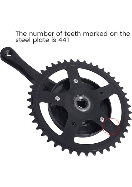 Bisiklet Krank Seti Tek Hızlı 44T Crankset Alüminyum Alaşım 170MM Krank Bisiklet Aksesuarları (Yurt Dışından) fiyatları