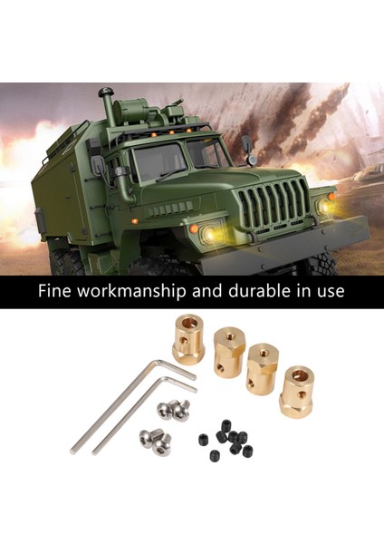 4pcs 5mm Ila 12MM Pirinç Birleştirici Tekerlek Hub Hub Hex Adaptörü Wpl B14 B16 B24 B36 C14 C24 Mn D90 D91 Rc Araba Yedek Parçaları (Yurt Dışından) fiyatları
