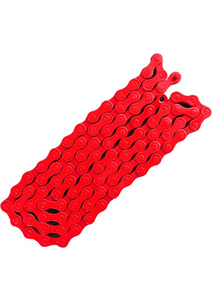 2x Bisiklet Mtb Bmx Yol Bisikleti 1/2 Inç x 1/8 Inç Sabit Zincir Tek Hız 96 Bağlantı Kırmızı (Yurt Dışından) fiyatları