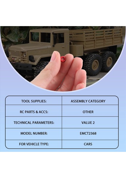 8pcs Metal Bağlantı Çubuk Vidalı Conta Şim Yasacı Wpl C14 C24 C34 C44 Mn D90 D91 D99S Rc Car Kırmızı (Yurt Dışından) modelleri