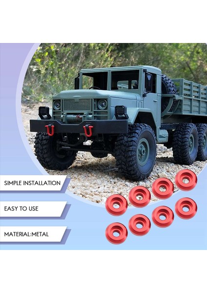 8pcs Metal Bağlantı Çubuk Vidalı Conta Şim Yasacı Wpl C14 C24 C34 C44 Mn D90 D91 D99S Rc Car Kırmızı (Yurt Dışından) fırsatları