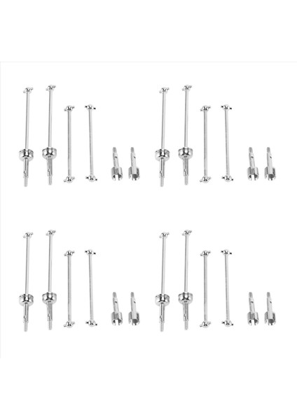 16PCS Metal Ön ve Arka Cvd Mili Wltoys 144001 124018 124019 Rc Araba Yükseltme Parçaları Aksesuarları (Yurt Dışından)